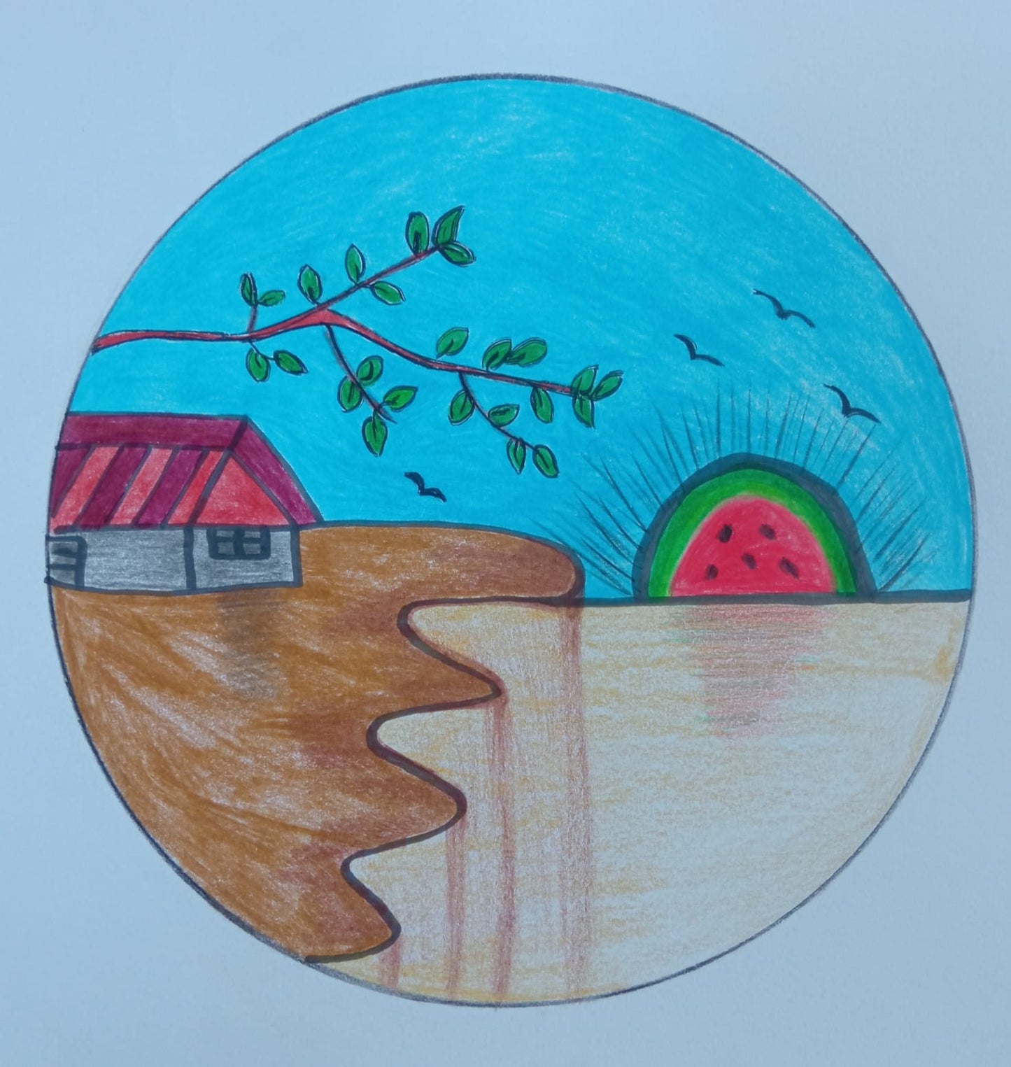 Sarah's Watermelon Sunrise