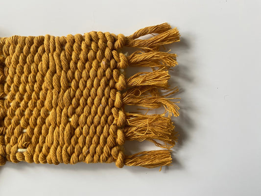 Mustard Yellow Handwoven Coaster