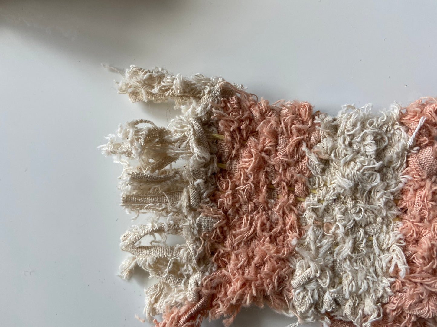 Sustainable Pink and White Handwoven Coaster
