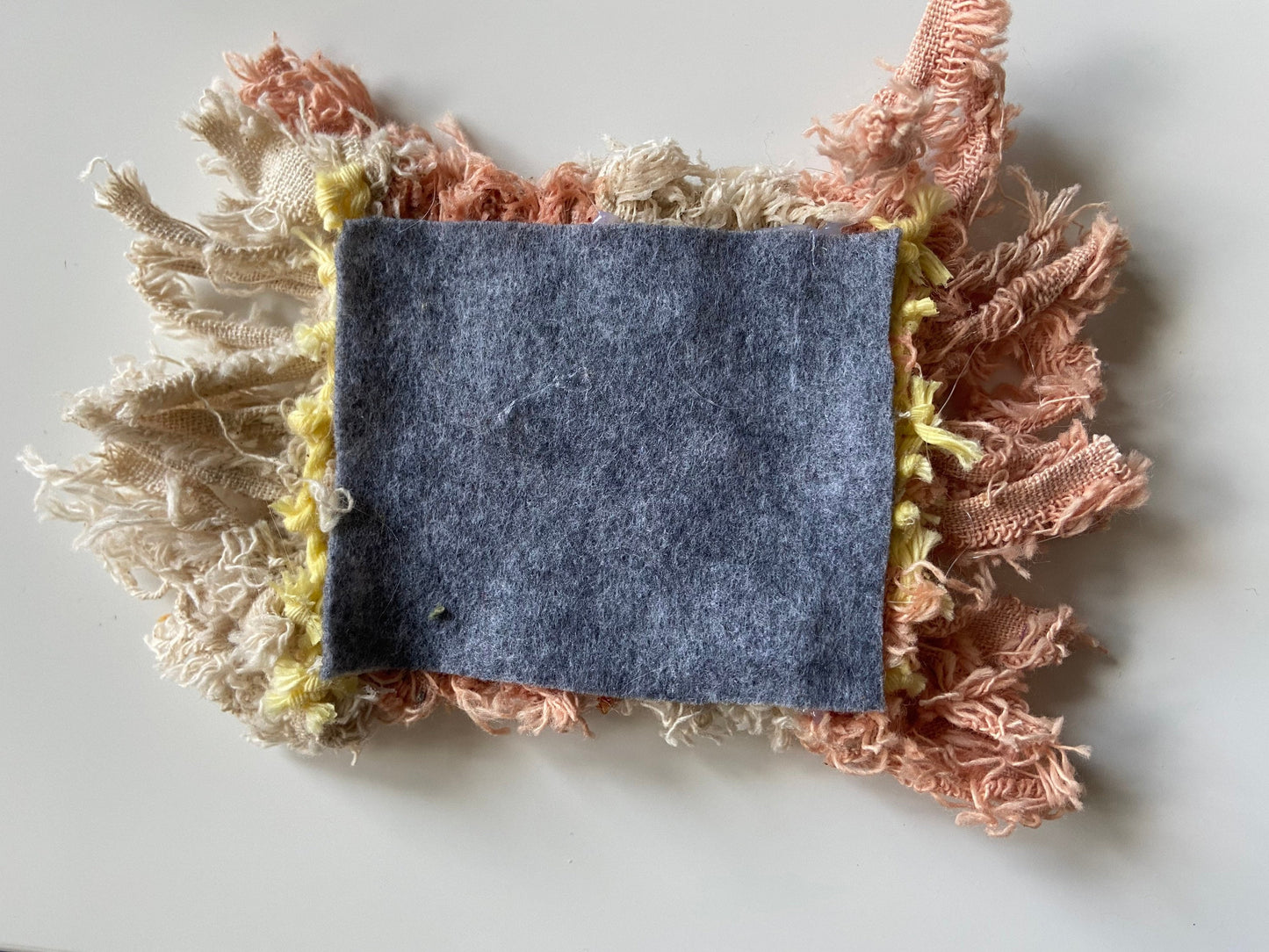 Sustainable Pink and White Handwoven Coaster