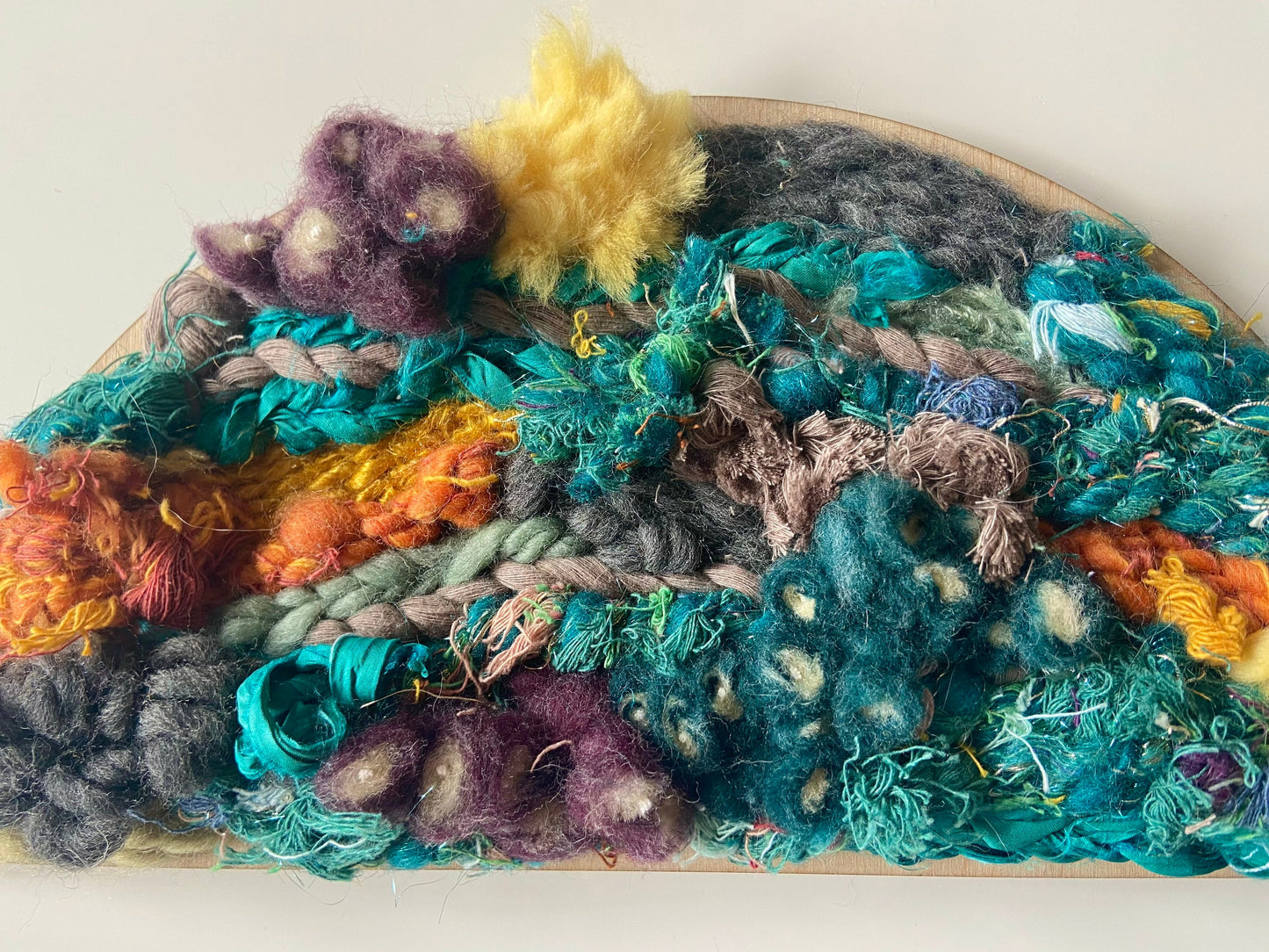 the bright unknown | Semi Circle Original Fiber Art