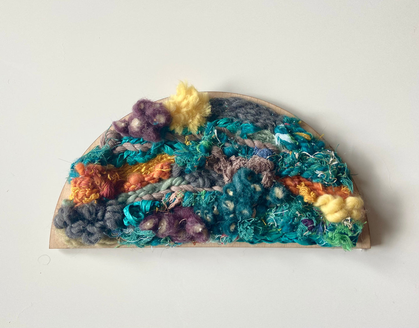 the bright unknown | Semi Circle Original Fiber Art