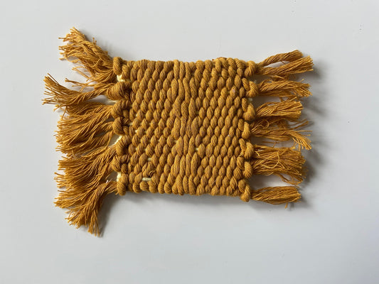 Mustard Yellow Handwoven Coaster